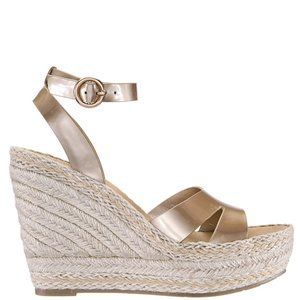 Nina 4 inch Espadrille Wedge, gold, size 7 1/2